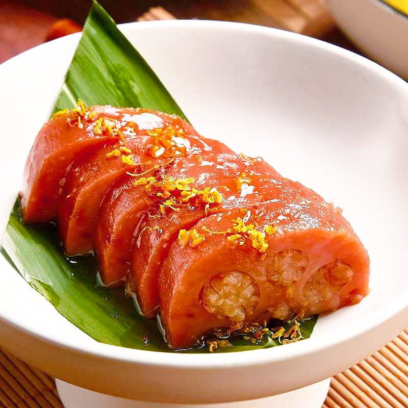 扬州宝应特产糯米藕香甜软糯熟食真空即食桂花蜜汁莲藕买一赠一