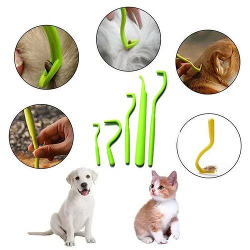 3Pack Flea Remover Hook Tick Remover Tweezer Tick Pull Pet C