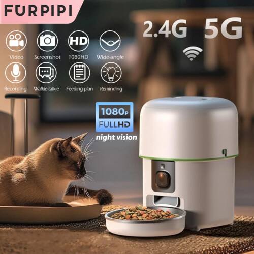 1080P HD Camera Automatic Cat Feeder with 5GWiFi Tuya Pet Ca