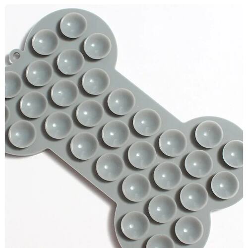 Bone Shape Silicone Licking Pad Pet Dog Peanut Butter Slow F