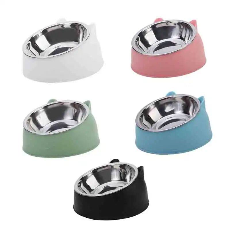 100ML Cat Dog Bowl 15 Degrees Raised Non Slip Puppy Base Cat