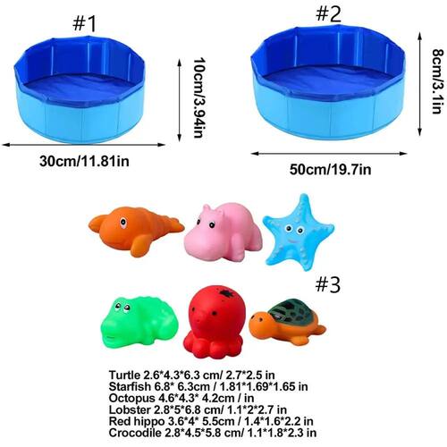 Foldable Cat Pool Toy Play Water Bath Tub for Dogs and Cats