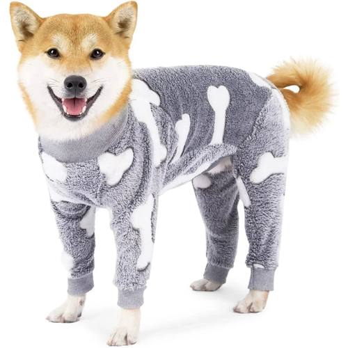 Winter Clothes for Dogs Pajamas Jumpsuit Four Legs Winter On