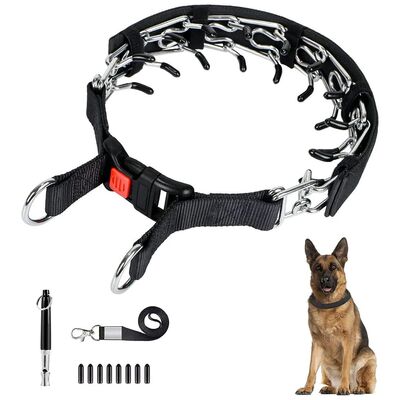 Choke Collar for Dogs, Reflective Covered Dog Spike Pinch Co