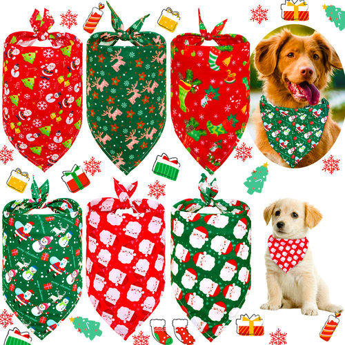 Triangle Towel Christmas Cat Dog Universal Snowman Santa Elk