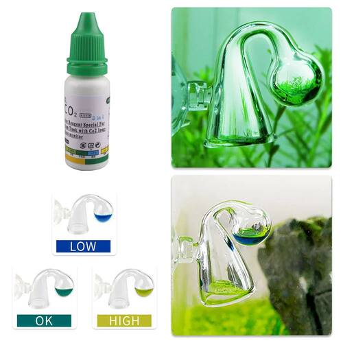 Aquarium CO2 Indicator DIY Fish Tank Glass Liquid Tester Mon