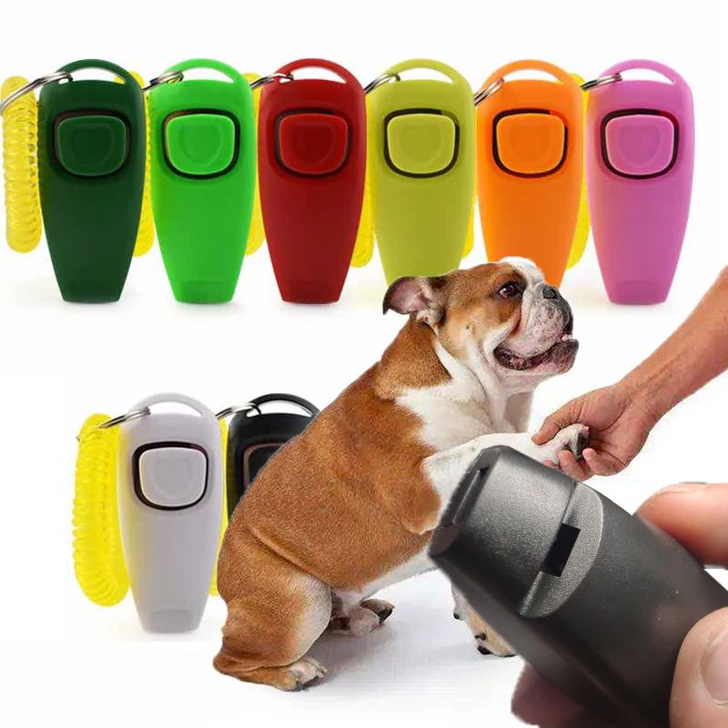 2 In 1 Pet Clicker Dog Training Whistle Answer Card Pet Dog