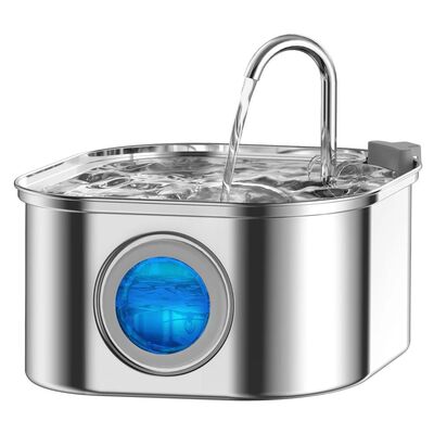 3.2L Stainless Steel Pet Water Feeder Auto Cat Fountain Smar
