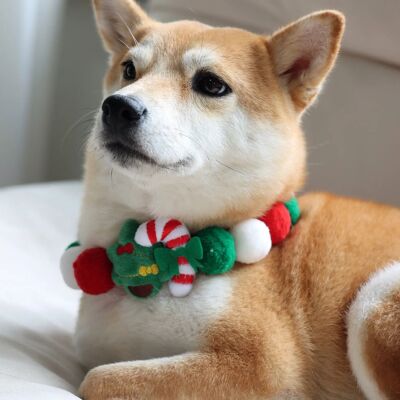 Christmas Dog Cat Collar Handmade Pet Neckwear Scarf Bandana