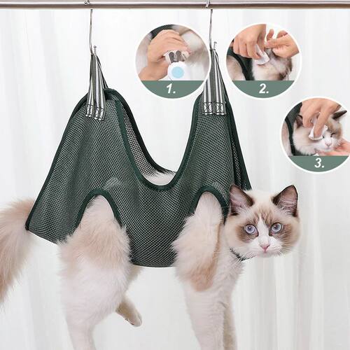 Cat Grooming Nail Cutting Anti Scratch Bite Fixed Bag Bath T