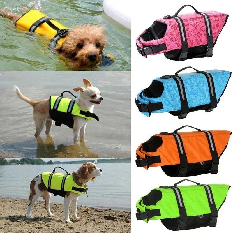 Dog Life Vest Jacket Reflective Summer Pet Clothes Puppy Swi