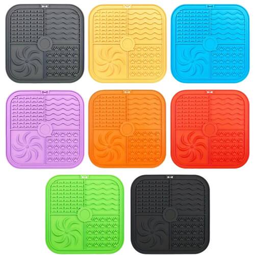 silicone dog licking mat Bath Peanut Butter Slow Eating Lick