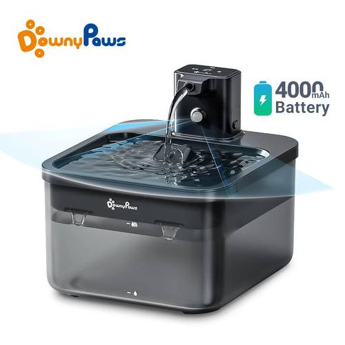 DownyPaws 2.5L Wireless Cat Water Fountain Battery Operated