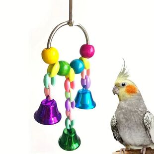 Bird Bells Toy Hanging Cage Bell with Sweet Sound Colorful W