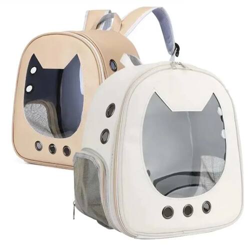 Portable Transparent Pet Backpack Foldable Outdoor Carrying