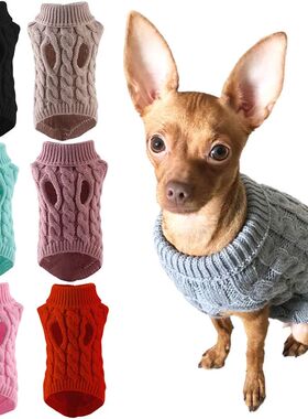 Puppy Dog Sweaters for Small Medium Dogs Cats Clothes Winter
