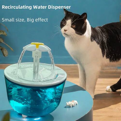 Cat Water Fountain, 1.2L Recirculating Pet Water Dispenser,
