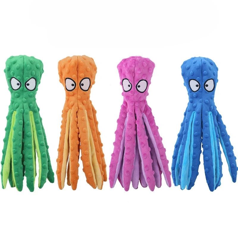 Pet Plush Toy Octopus Dog Interactive Toy Indestructible Bit