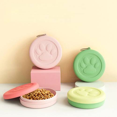 Portable Outdoor Pet Bowl: 2-in-1 Travel Dog Food/Water Dish