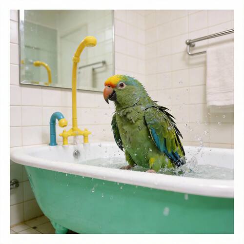 1/2PCS Automatic Parrot IntelligentBath Bird Shower Bathtub