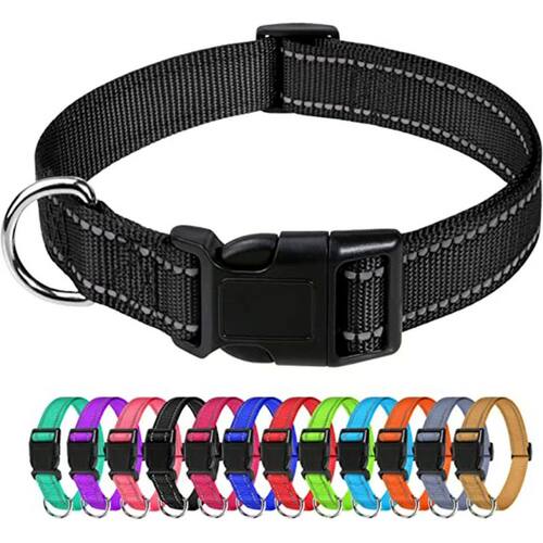 Reflective Pet Collar Nylon Collar For Dogs Cats Anti Slip A
