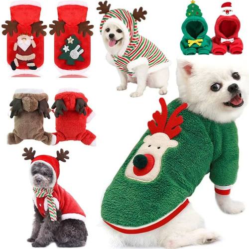 Dog Christmas Clothes Winter Warm Pet Clothes for Small Medi