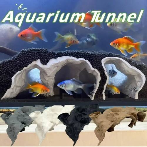 Funny 3D Printing Gravel Tunnel Cave Rest Safe Feeding Breed
