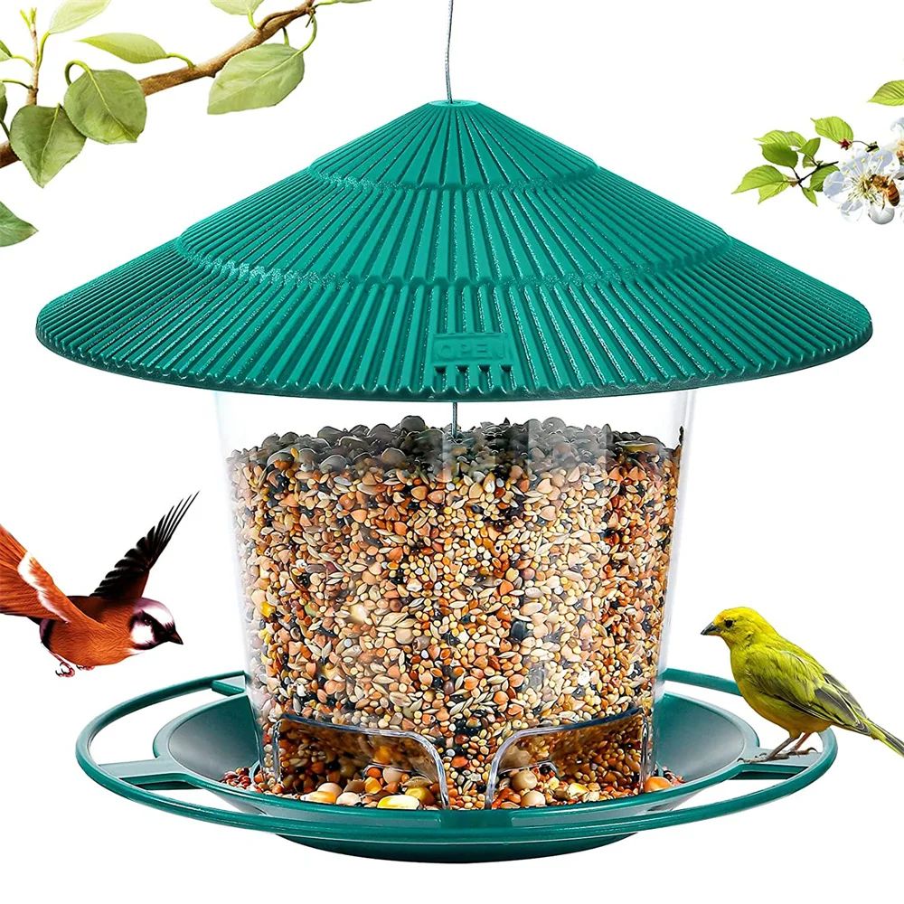 Waterproof Hanging Wild Bird Seed Feeder Bird Feeding Tool G - 实物图