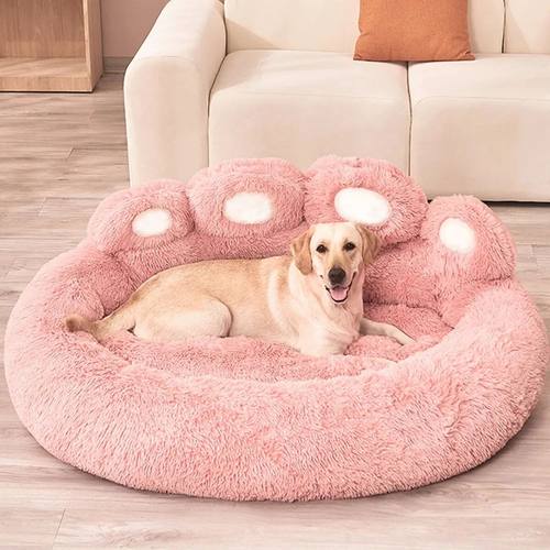 Dog Bed Winter Cat Pet Sofa Cute Bear Paw Shape Comfortable
