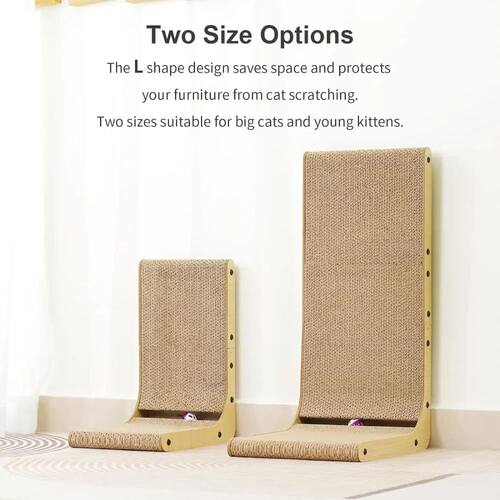 Scraper for Cats Cardboard Large/Small L-shape Wear-resistan