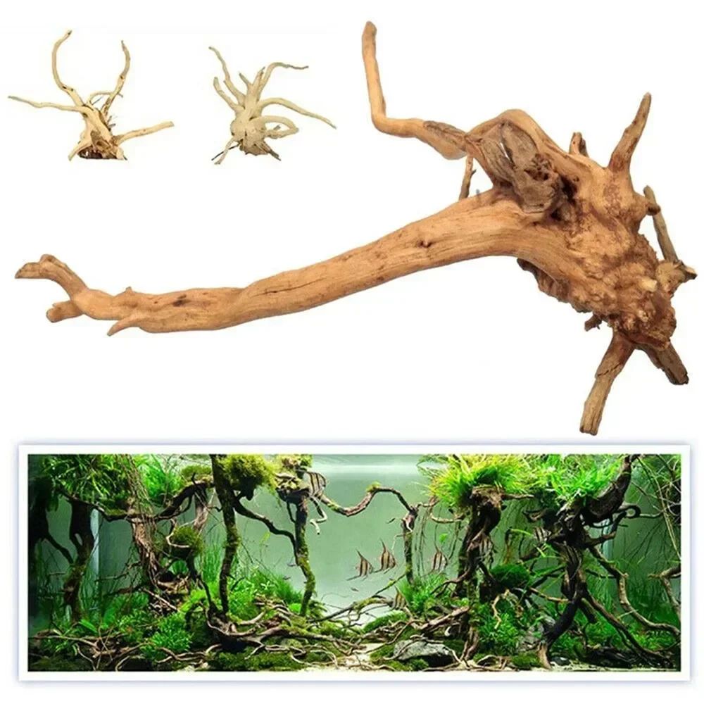 Fish Tank Decoration Natural Wooden Small Habitat Roots Drif