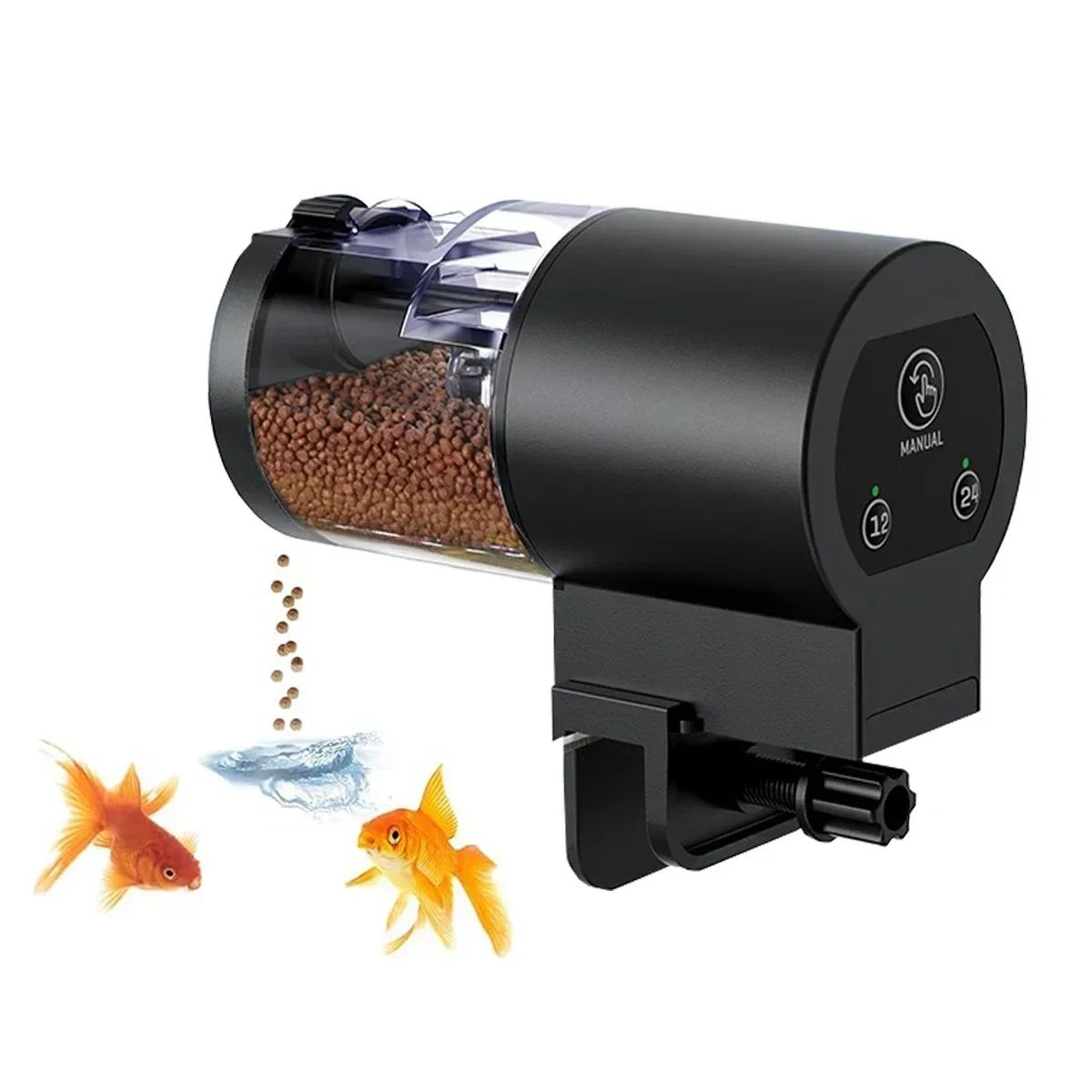 Automatic Fish Feeder 100ml/3.38oz, Smart Timer Auto Fish Fo