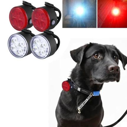 Portable Pet Collar Light Rechargeable Led 4 Gears for Safet