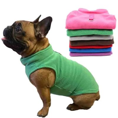 Winter Warm Dog Jacket With D-Ring Soft Fleece Pet Clothes F