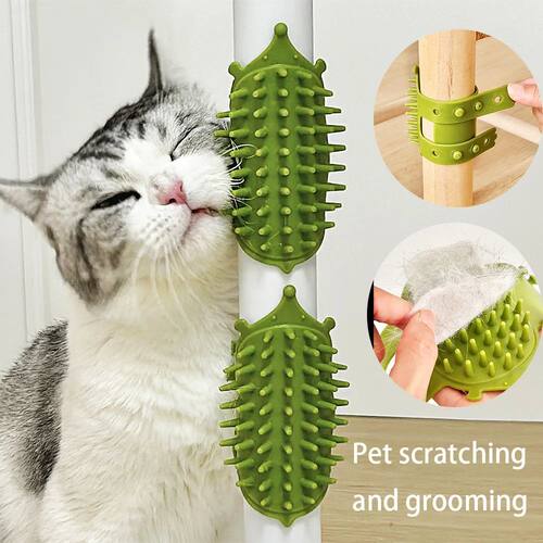 2/1Pcs Pet Cat Hair Removal Massage Comb Cats Scratching Rub