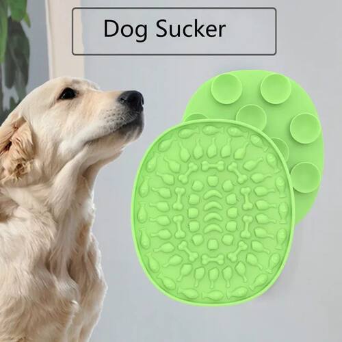 Silicone Dog Lick Mat for Dogs Pet Slow Food Plate Dog Bathi