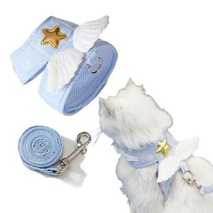 Leash Angel Wing Vest Pet Kawaii with Harness Personalized