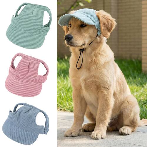 Fashion Big Dog Baseball Cap Durable Corduroy Pet Sun Hat fo