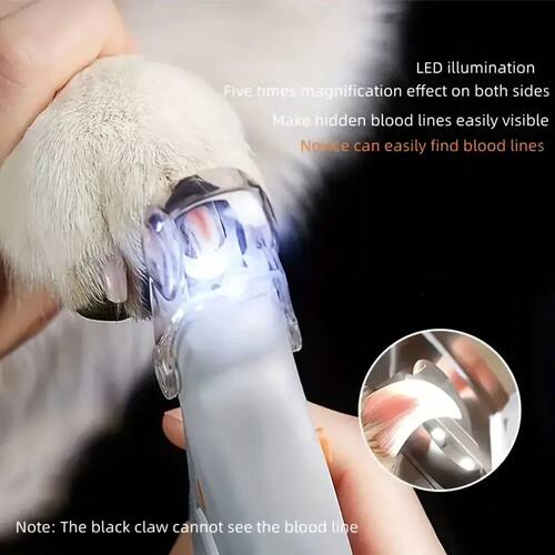 LED Light Pet Nail Clippers - Great for Trimming Cat and Dog