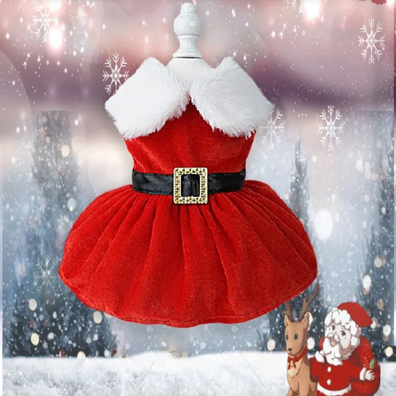 Christmas Dog Dresses For Small Dogs Clothes Summer Christma