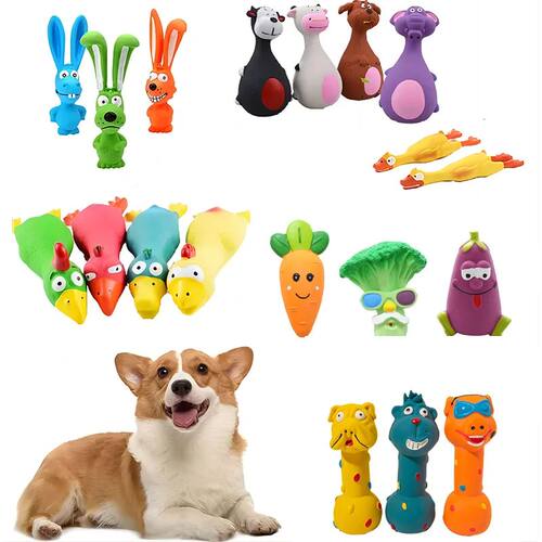 Squeaky Dog Rubber Toys Bite Resistant Dog Latex Chew Toy An