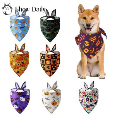 Halloween Pet Dog Triangle Scarf Festival Dog Bandana Saliva