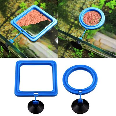 Aquarium Fish Feeding Ring Equipped Suction Cups Portable Ci