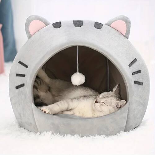 Cartoon Cat Bed Sleeping Dog Basket Tent Puppy Cave Sofa Pet