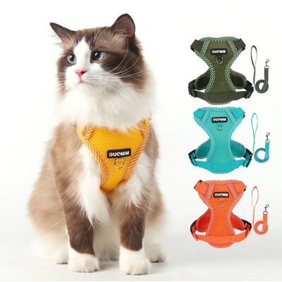 Cat Harness Dog Leash Breathable Mesh Spring Summer Pet Supp