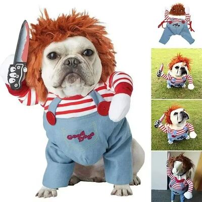 Funny Halloween Pet Costume for Small/Medium Dogs & Cats - P