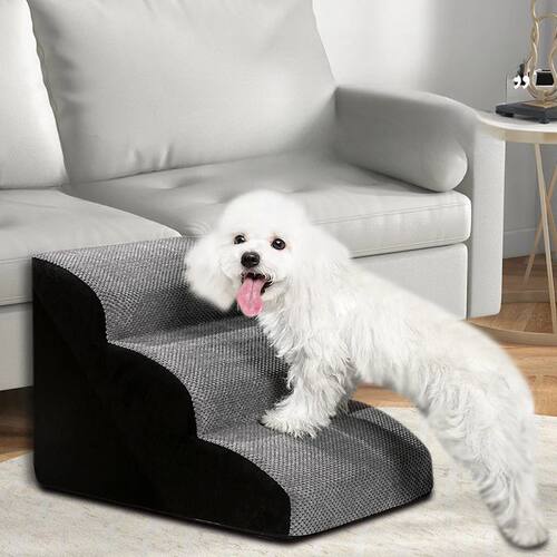Pet 2/3 Step Dog Stair Cat Pet Ramp Ladder Washable Non Slip