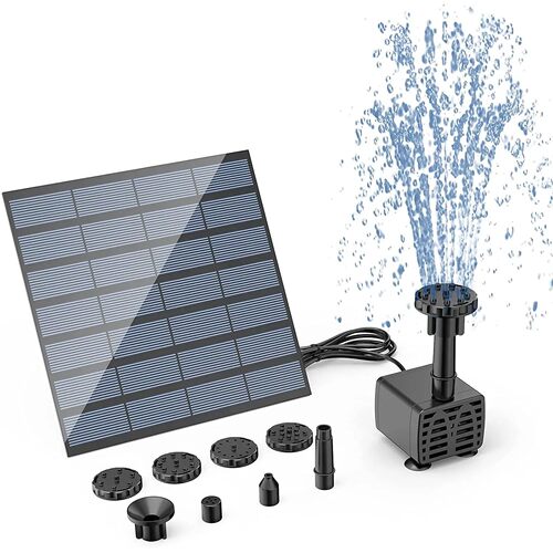 Solar Fountain Pump Panel Powered Water Kits Aquarium Pond L