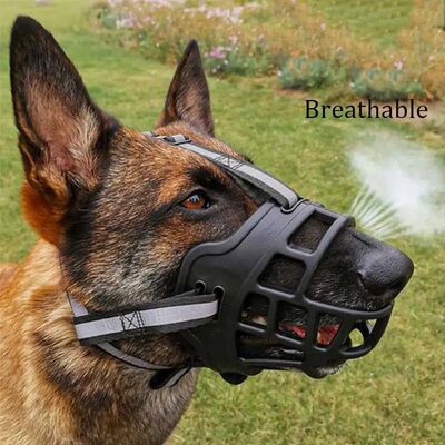Soft Silicone Pet Dog Muzzle  Anti-biting Chewing Mask Breat