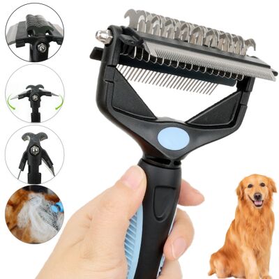 3 In 1 Pet Deshedding Brush Dog Hair Remover Pet Fur Knot Cu